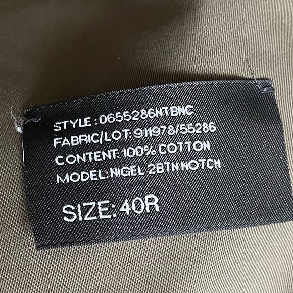 Ralph Lauren Black Label Men's Olive Green Nigel 2 Button Notch Cotton Blazer 40 - Picture 6 of 11